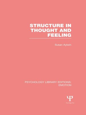 cover image of Structure in Thought and Feeling (PLE